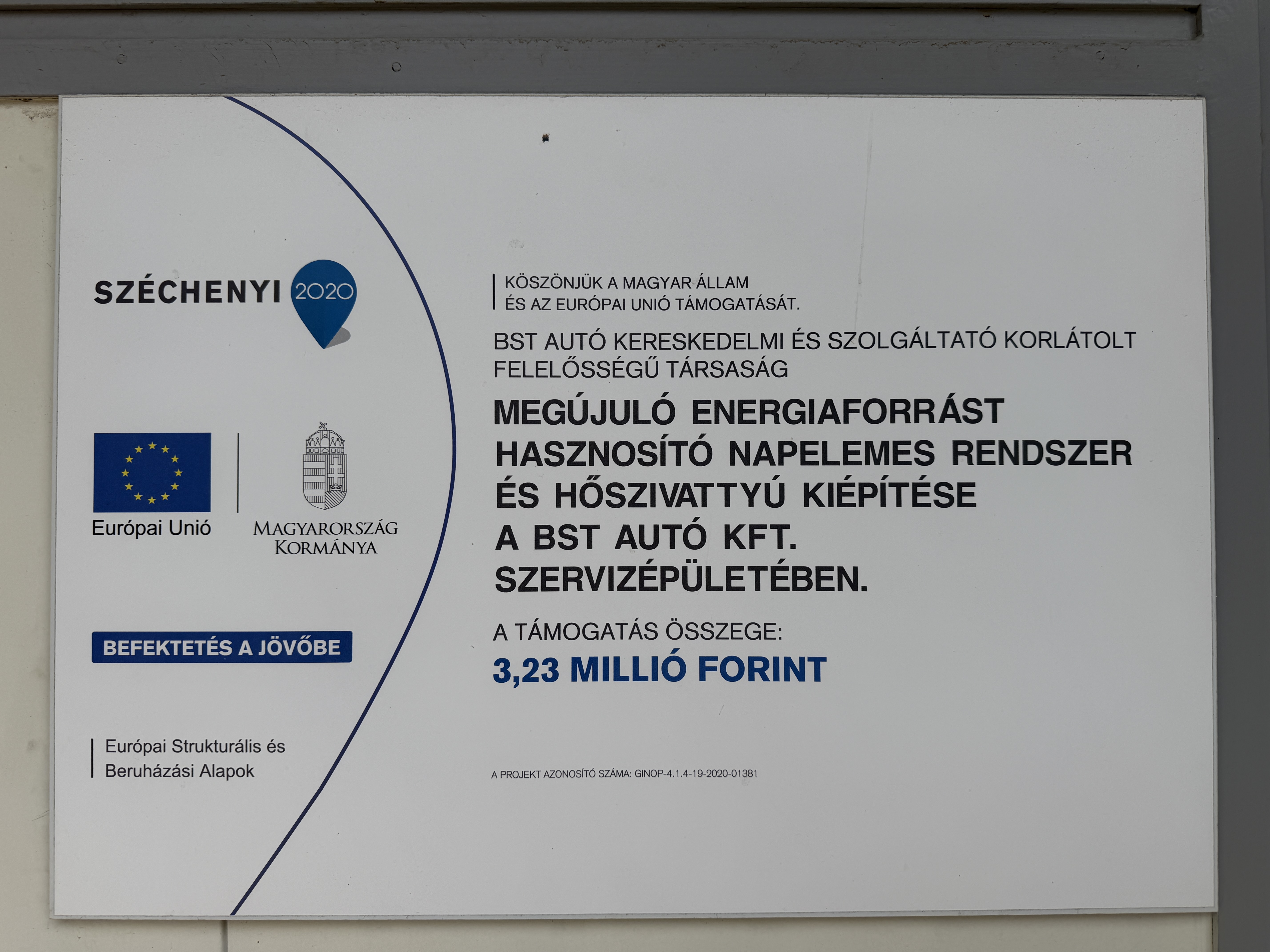 Széchenyi 2020 plakett